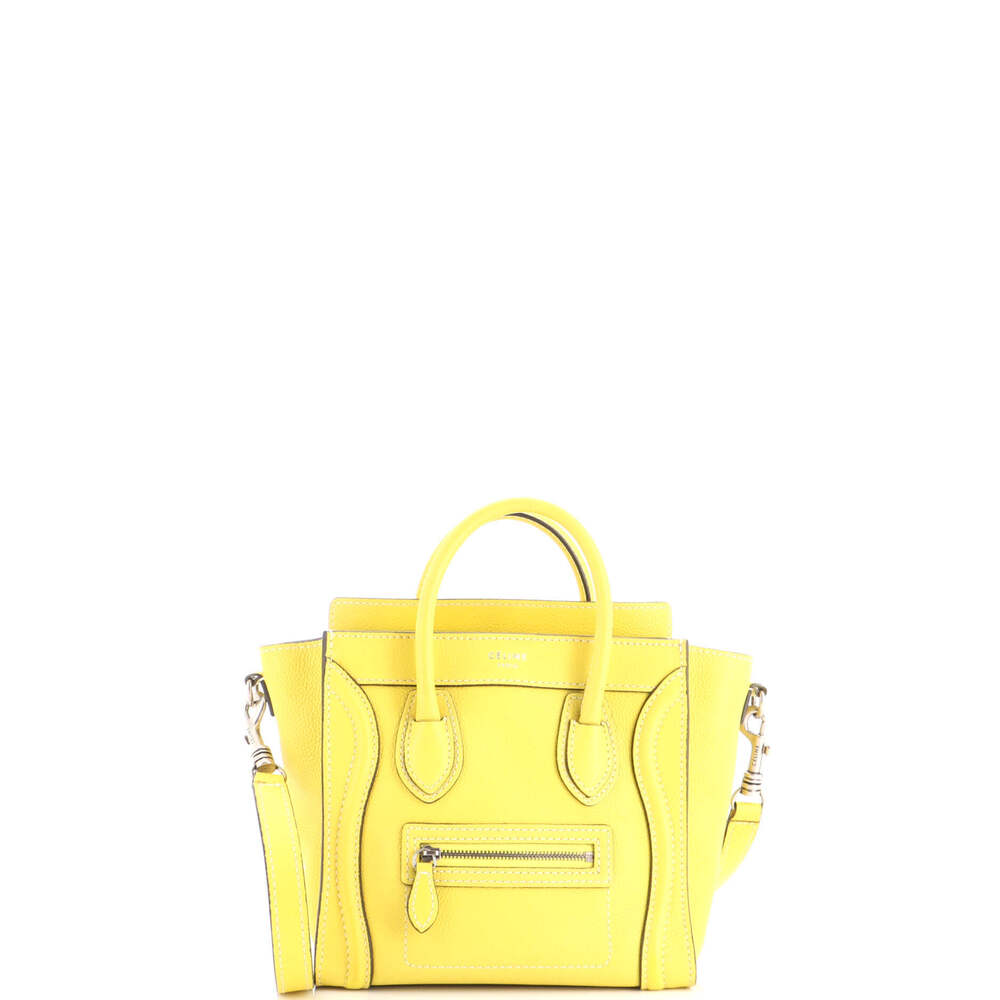 Celine Nano Luggage Bag Grainy Leather